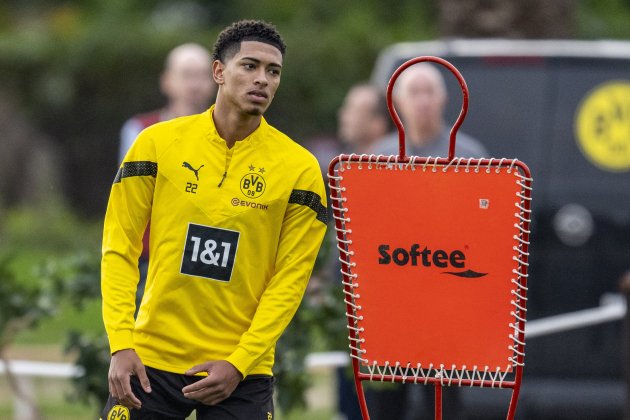 Jude Bellingham en un entrenamiento del Dortmund / Foto: Europa Press - David Inderlied