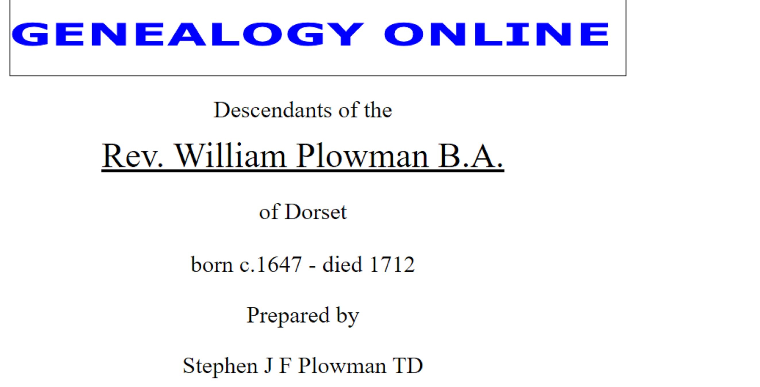 William Plowman William Plowman