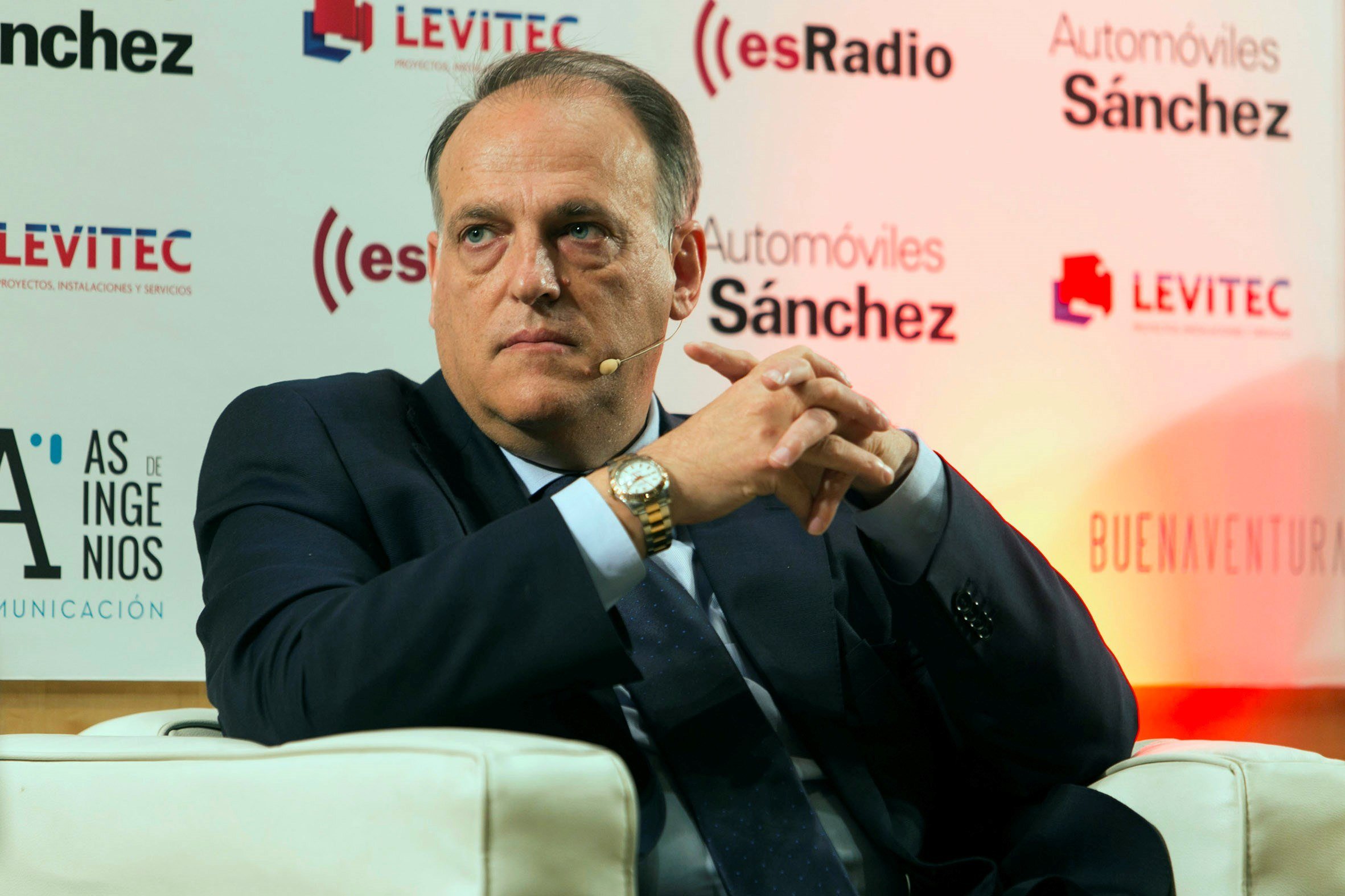 Tebas, sobre la final de Copa: "S'hauria d'aplicar el 155 en cas de xiulada a l'himne"