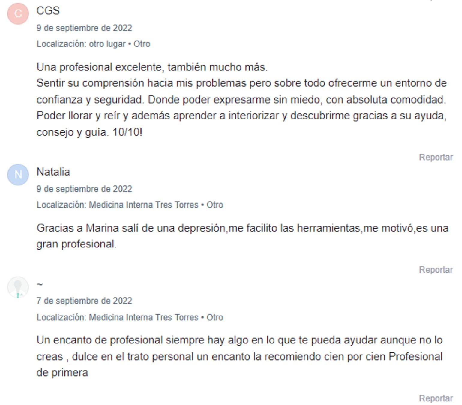 Comentaris Marina Romera Psicòloga Comentaris Marina Romera Psicòloga