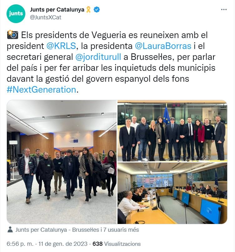TUIT reunio junts brussel·les 11 gener 2023 TUIT reunio junts brussel·les 11 gener 2023