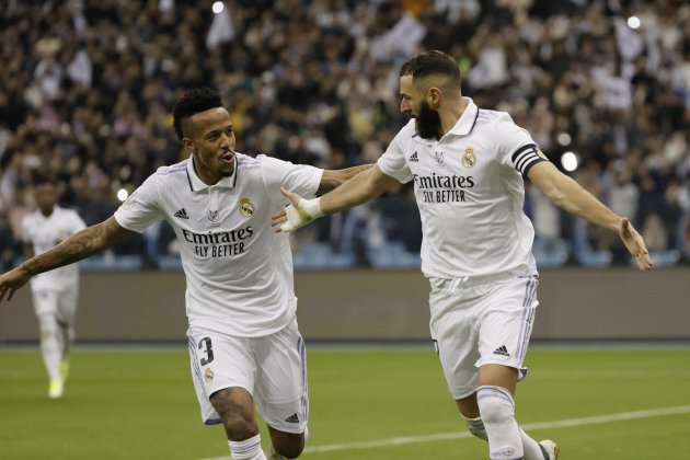 Eder Militao Karim Benzema Real Madrid gol / Foto: EFE Eder Militao Karim Benzema Real Madrid gol / Foto: EFE