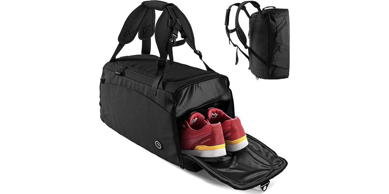 Cuatro bolsas de deporte con compartimento para zapatos ideales