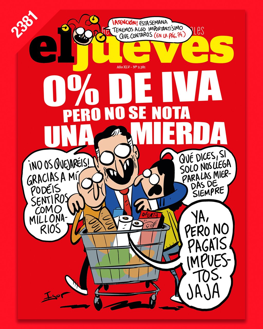 La revista 'El Jueves' pasará a publicarse mensualmente por el aumento del precio del papel