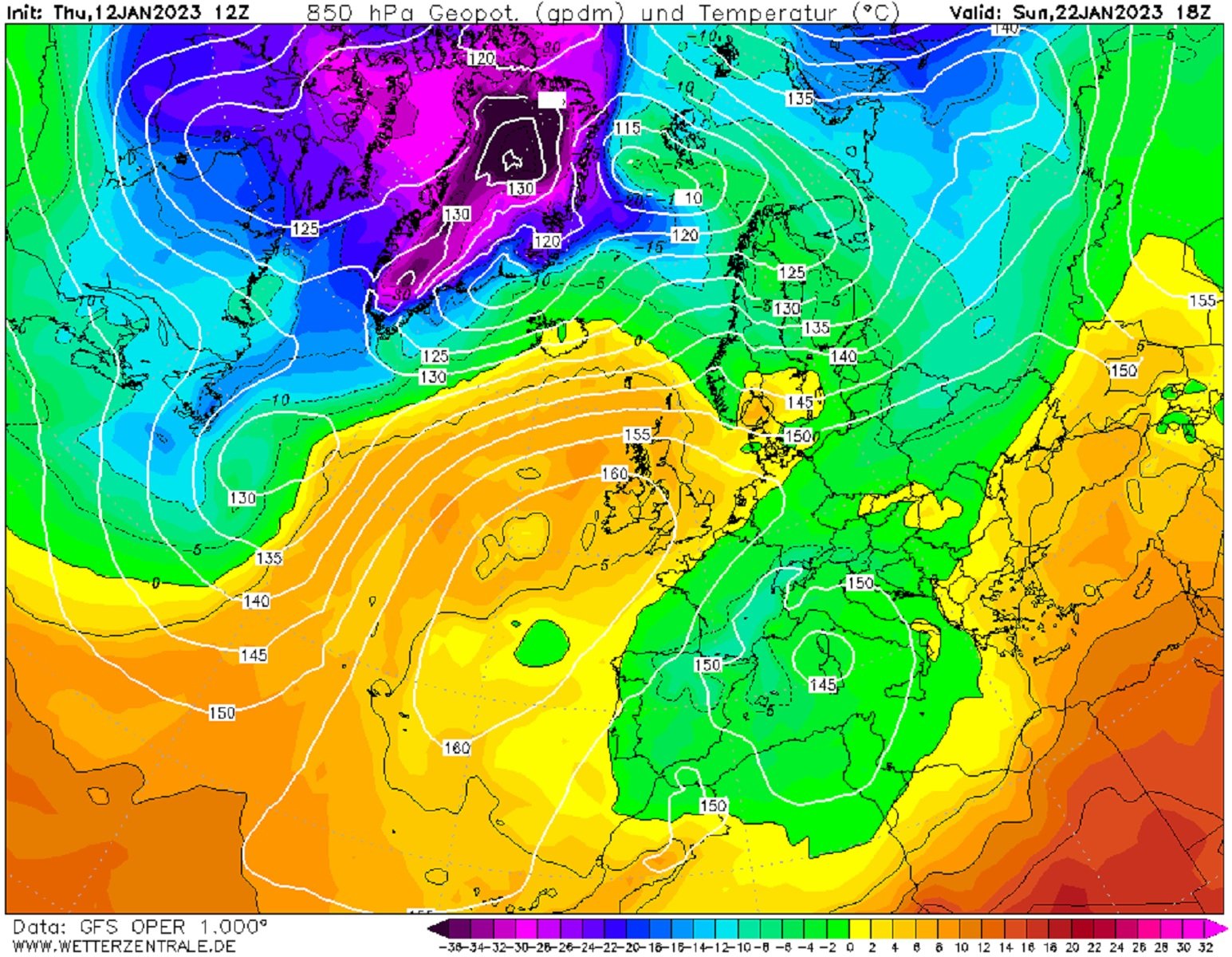 Onada de fred setmana dels barbuts GFS Wetterzentrale