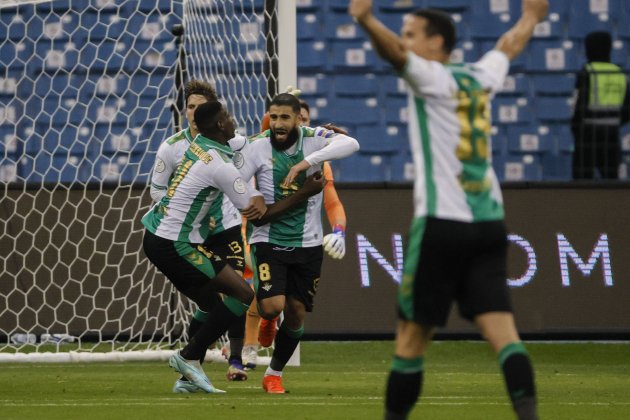Fekir celebra el gol del empate contra el Barça / Foto: EFE