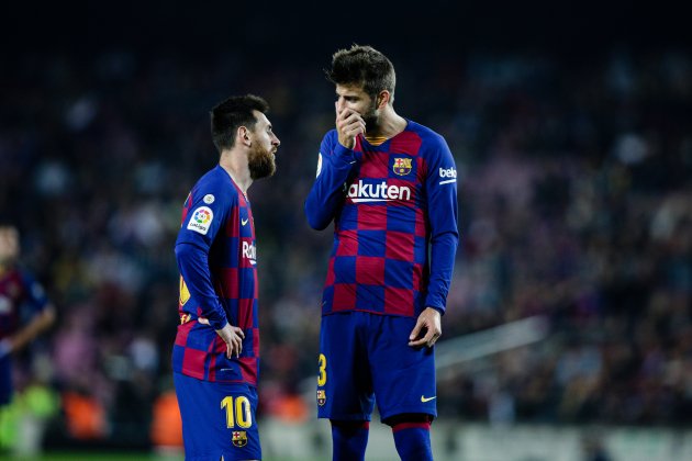 Leo Messi Gerard Piqué Barça parlant / Foto. Europa Press