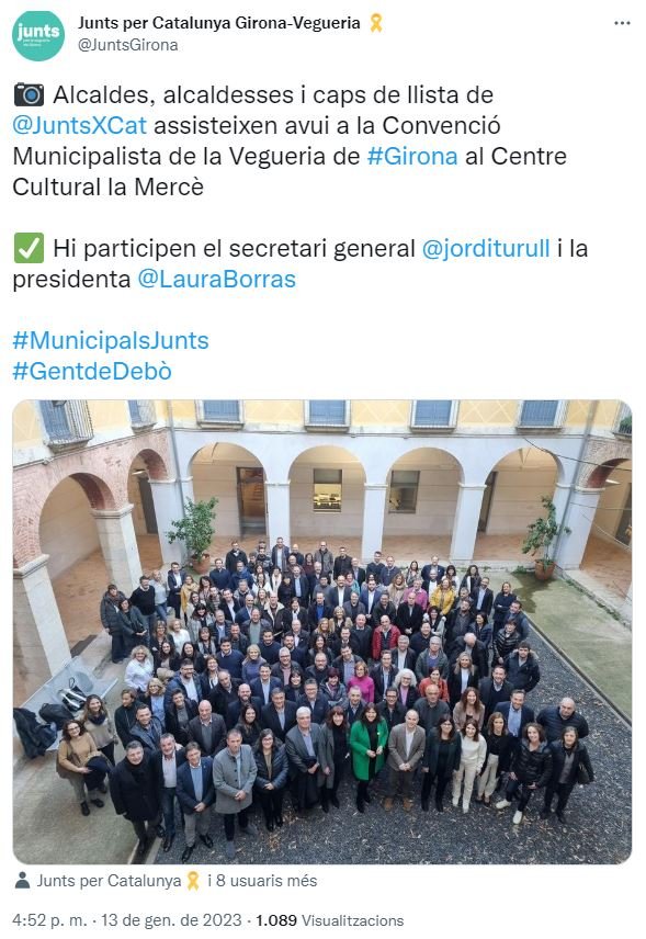 TUIT convencio municipalista girona junts 13 gener 2023