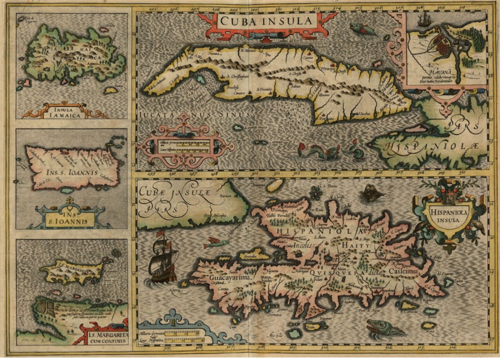 Mapa de las islas del Caribe (siglo XVII). Fuente Cartoteca de Catalunya Mapa de las islas del Caribe (siglo XVII). Fuente Cartoteca de Catalunya