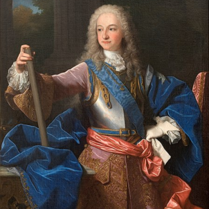 Felip V corona el seu fill Lluís, el rei de les festes. Retrat de Lluís I. Font: Museu del Prado