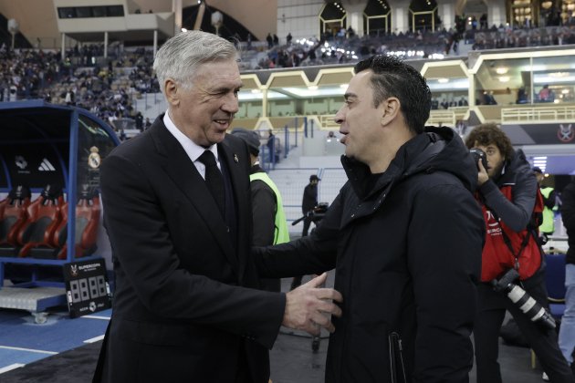 Xavi Ancelotti final Supercopa / Foto: EFE - Juan Carlos Cárdenas