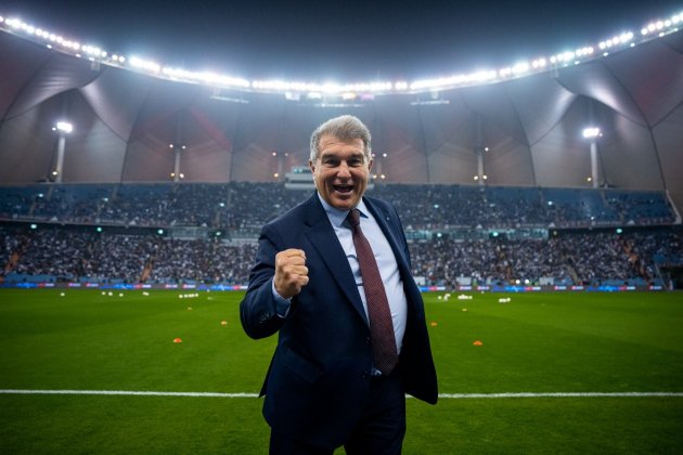 Laporta en la Supercopa disputada en Riad / Foto: FC Barcelona Laporta en la Supercopa disputada en Riad / Foto: FC Barcelona