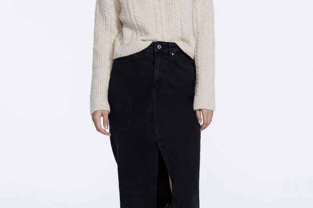 Falda larga denim confort1 Falda larga denim confort1