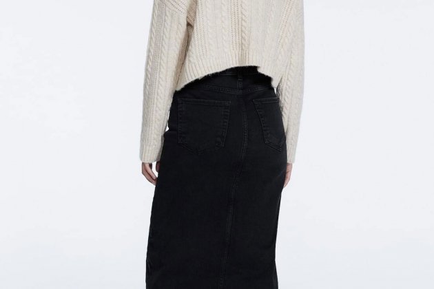 Falda larga denim confort Falda larga denim confort