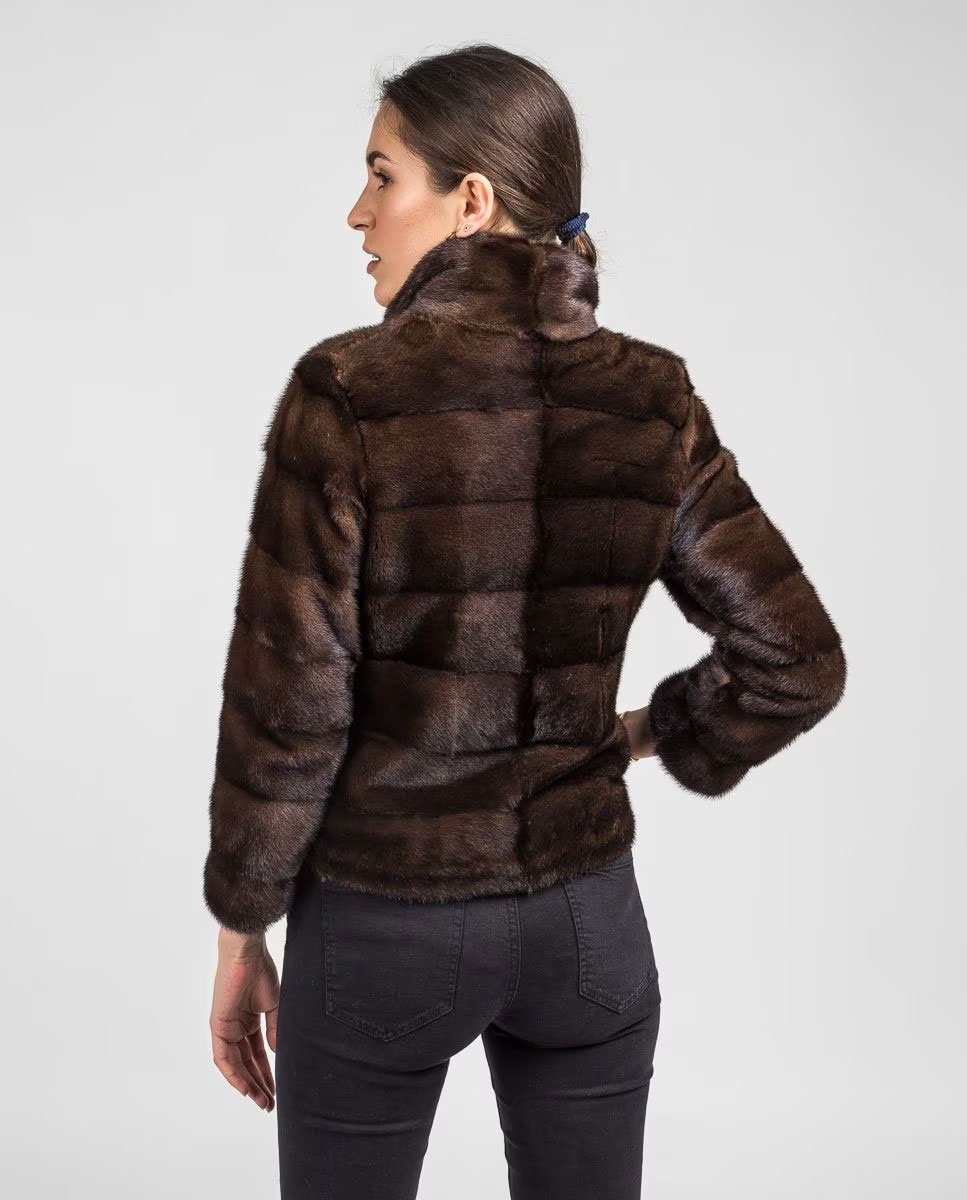 Chaqueta de pelo de mujer de visón de De la Roca1 Chaqueta de pelo de mujer de visón de De la Roca1