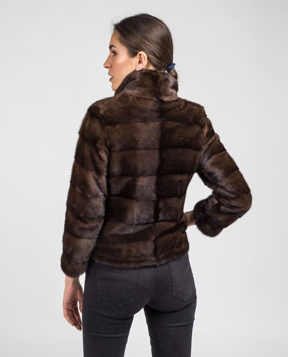 Chaqueta de pelo de mujer de visón de De la Roca1