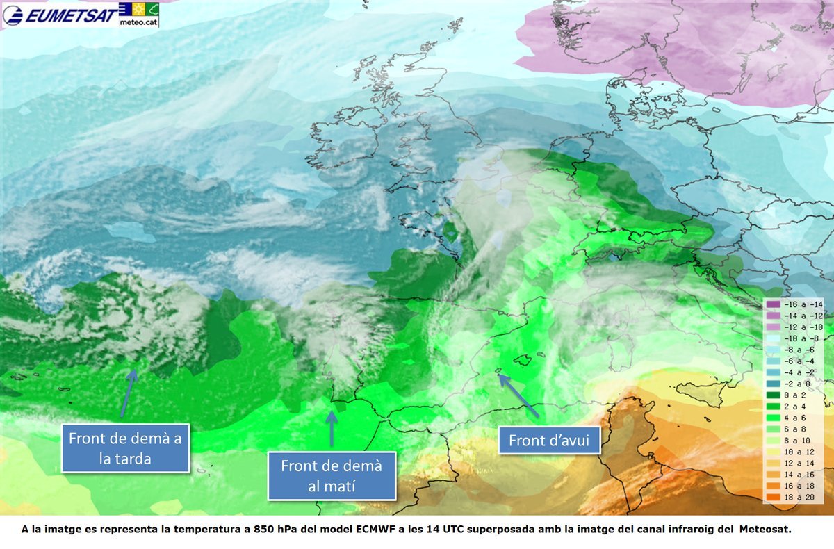 Un front de pluja creua Catalunya