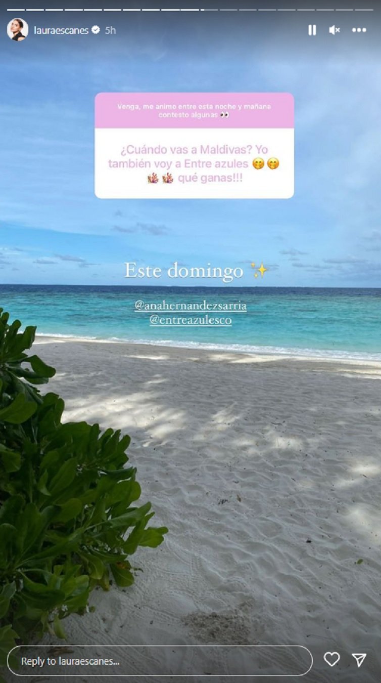 Laura Escanes Maldivas IG stories Laura Escanes Maldivas IG stories