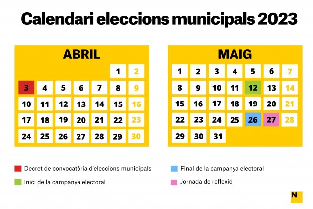 Calendari eleccions municipals 2023