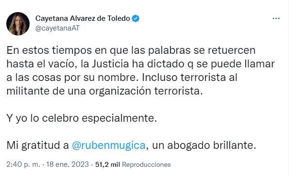 Tuit cayetana alvarez de toledo juicio padre pablo iglesias Tuit cayetana alvarez de toledo juicio padre pablo iglesias