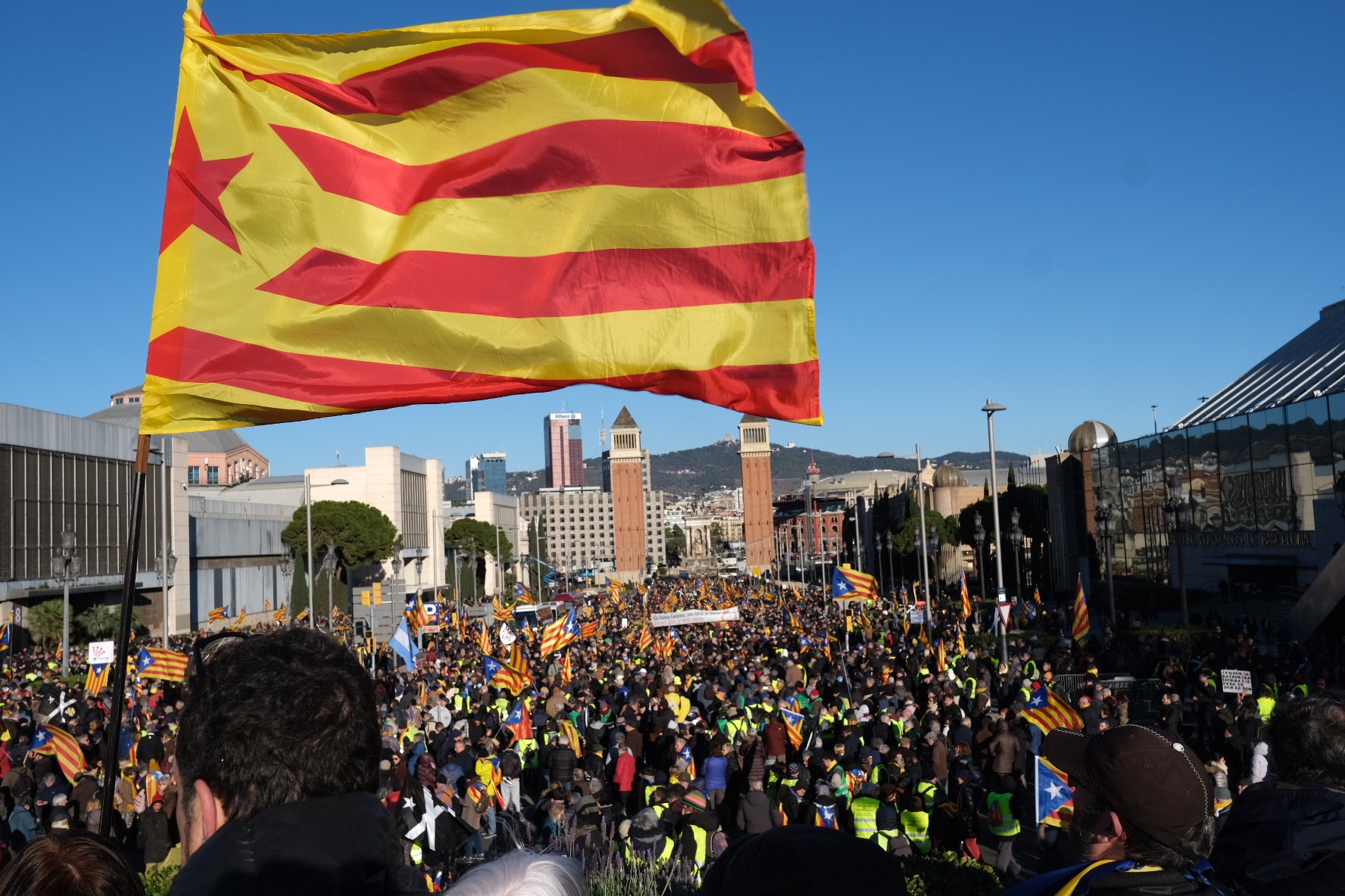 Eco internacional de la protesta independentista de Barcelona