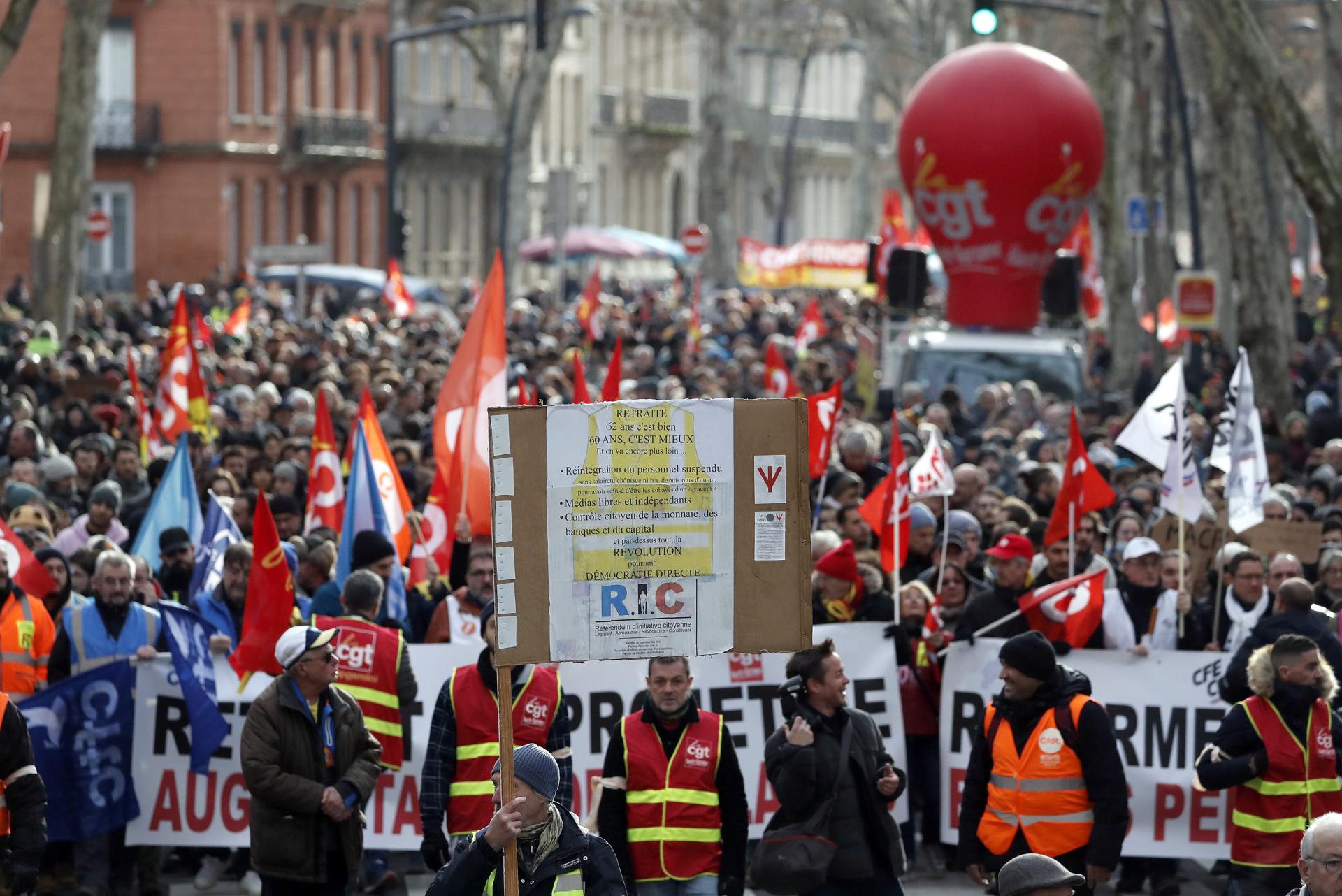 Primera jornada de huelga general en Francia contra la reforma de las pensiones