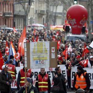 Manifestació a França contra les pensions