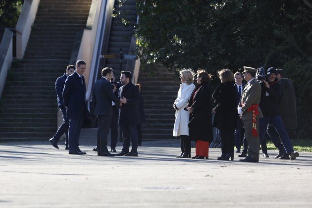 Arribada Macron con Pere Aragones y Pedro Sanchez, cumbre Hispanofrancesa (1), foto: Montse Giralt