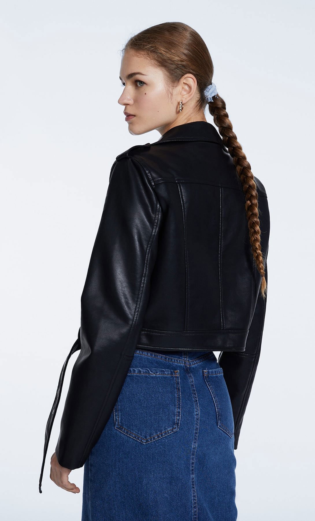 Cazadora biker efecto piel1 Cazadora biker efecto piel1