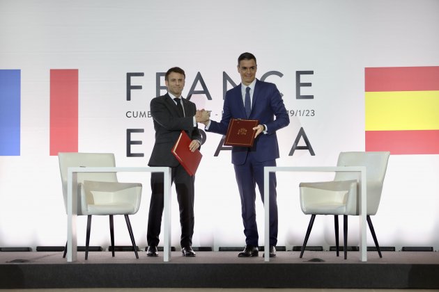 Macron i Sánchez cimera hispanofrancesa Barcelona MNAC Montse Giralt Macron i Sánchez cimera hispanofrancesa Barcelona MNAC Montse Giralt