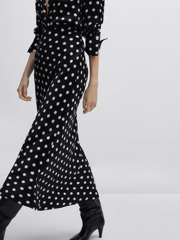 Faldilla|Falda estampada de pigues|llunes Faldilla|Falda estampada de pigues|llunes