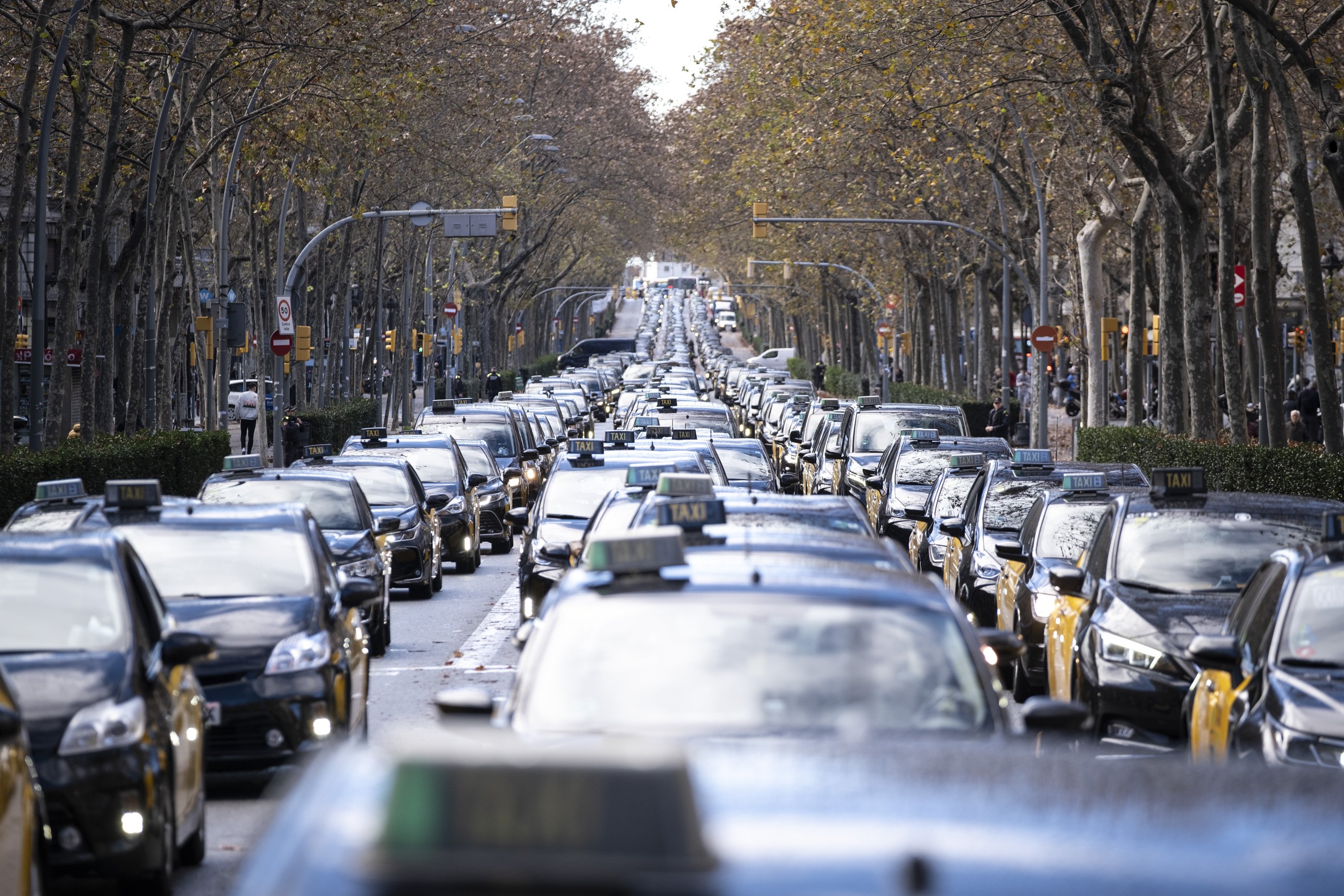 Els taxis se sumen a la vaga del 25 de gener de metges i professorat