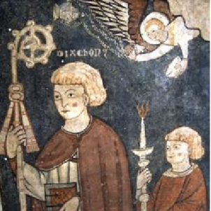 Representació medieval de Fructuós i Eulogi / Font: Wikimedia Commons