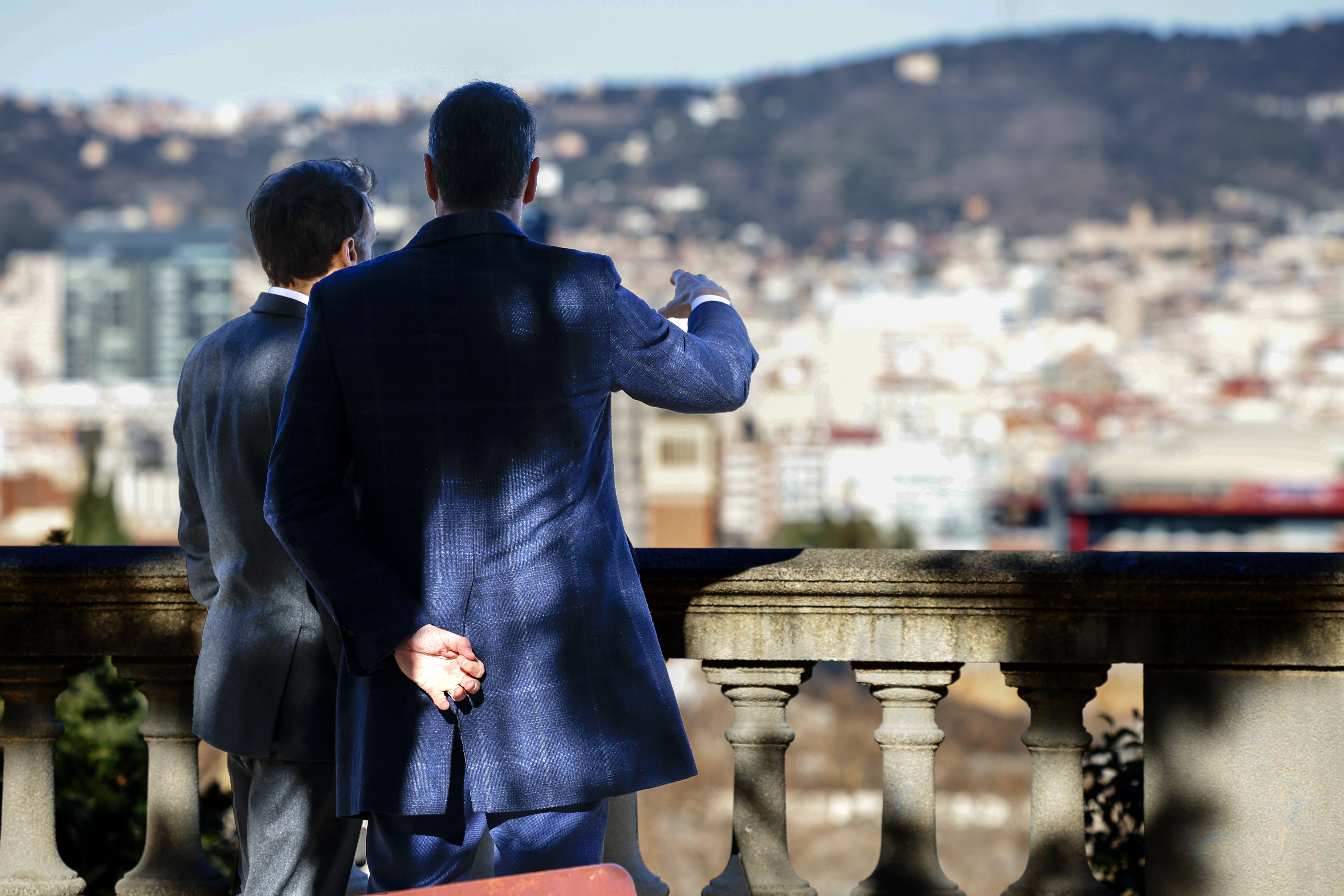 Pedro Sánchez Emmanuel Macron Barcelona Pedro Sánchez Emmanuel Macron Barcelona