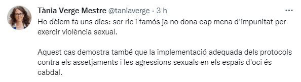 Tuit Tania Verge Dani Alves