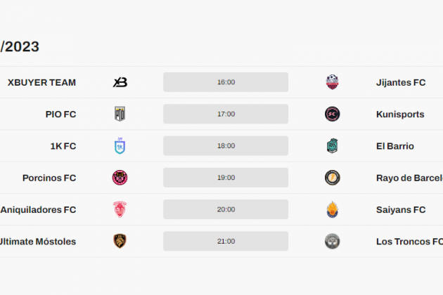Horario jornada 3 Horario jornada 3