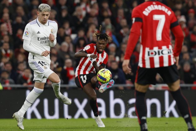 Nico Williams disparo Athletic Club Real Madrid / Foto: EFE Nico Williams disparo Athletic Club Real Madrid / Foto: EFE