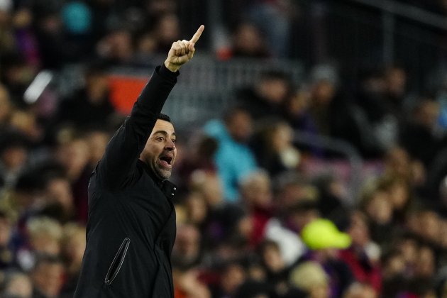Xavi Hernández gritando Barça / Foto: EFE