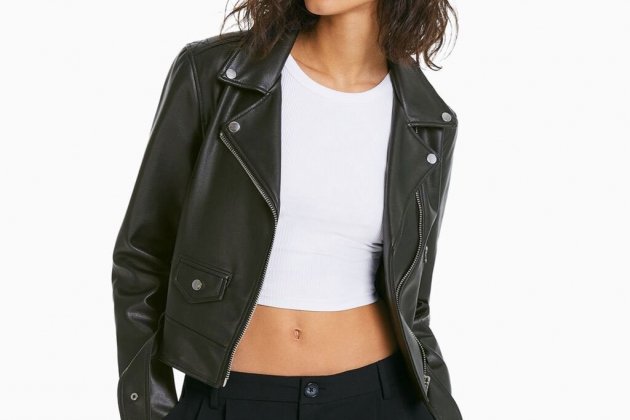 Caçadora biker efecte pell Caçadora biker efecte pell