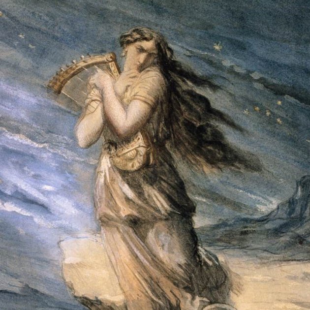 Chassériau, Théodore   Sappho Leaping into the Sea from the Leucadian Promontory   c. 1840