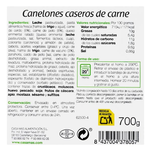 Canelons|Canalons de carn Casa Mas1