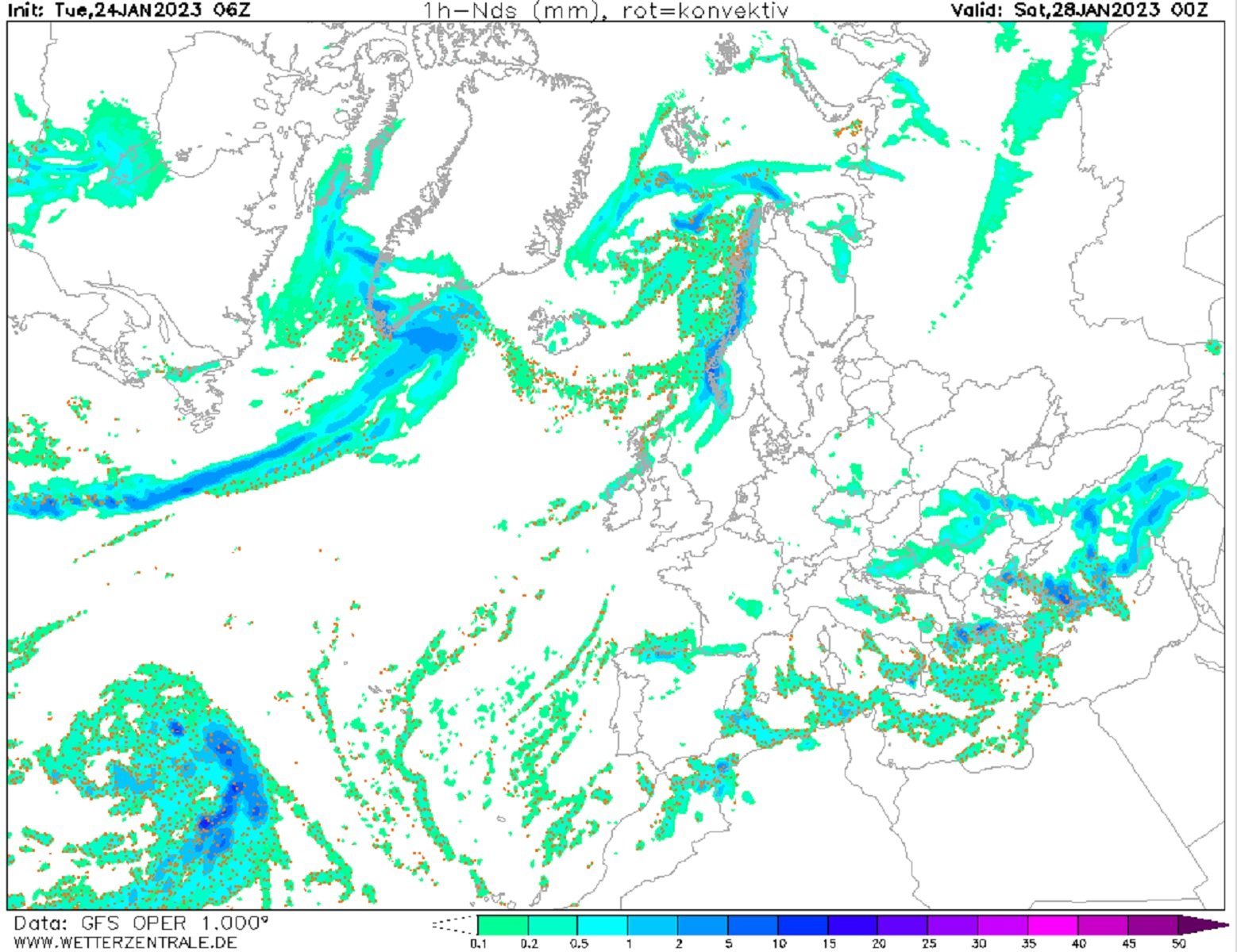 Nieve Barcelona GFS Wetterzentrale