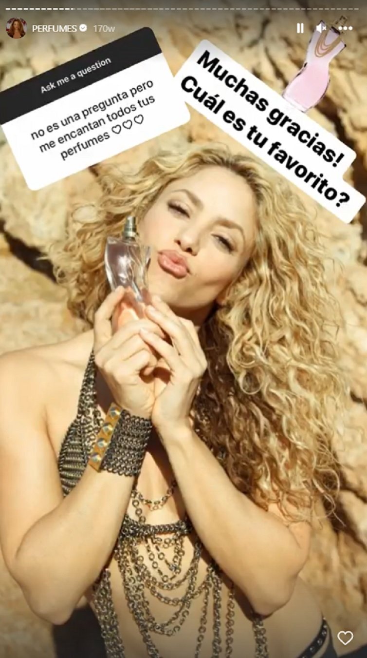 Shakira perfumes   IG stories