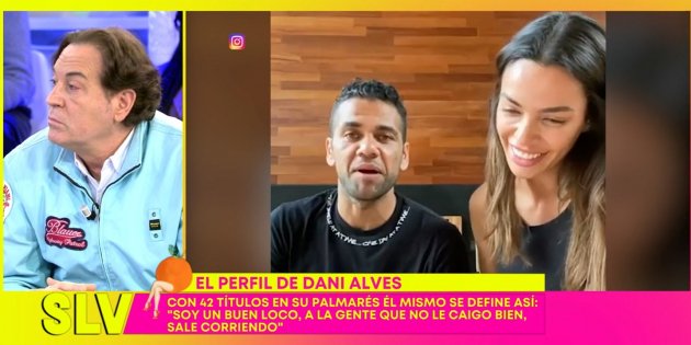 Pipi Estrada con Dani Alves y Joana Sanz Telecinco Pipi Estrada con Dani Alves y Joana Sanz Telecinco