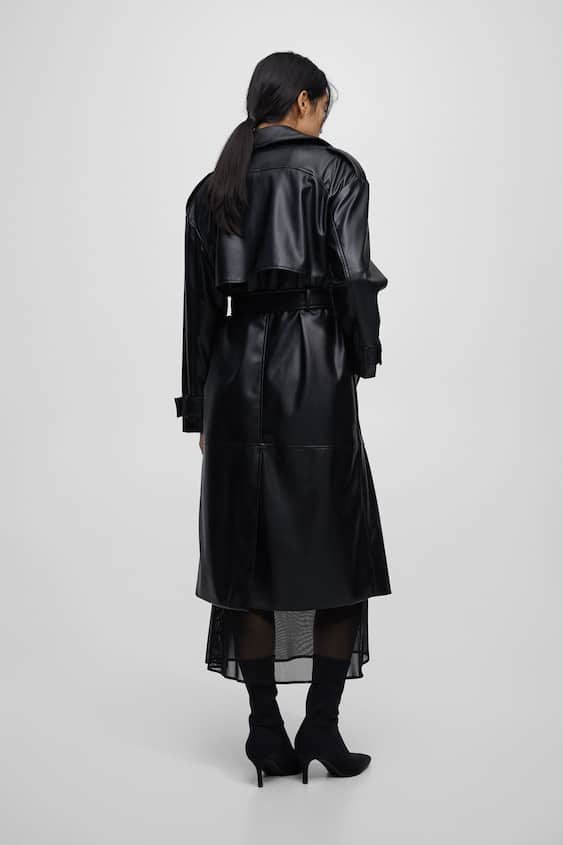 Gabardina efecto piel Gabardina efecto piel