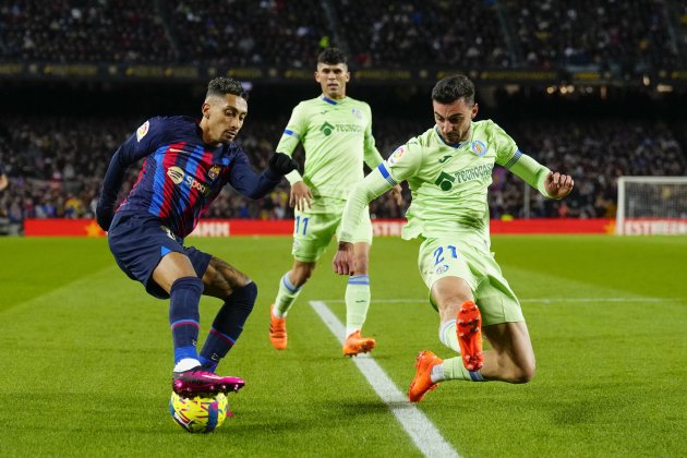 Raphinha FC Barcelona Getafe / Foto: EFE - Enric Fontcuberta Raphinha FC Barcelona Getafe / Foto: EFE - Enric Fontcuberta
