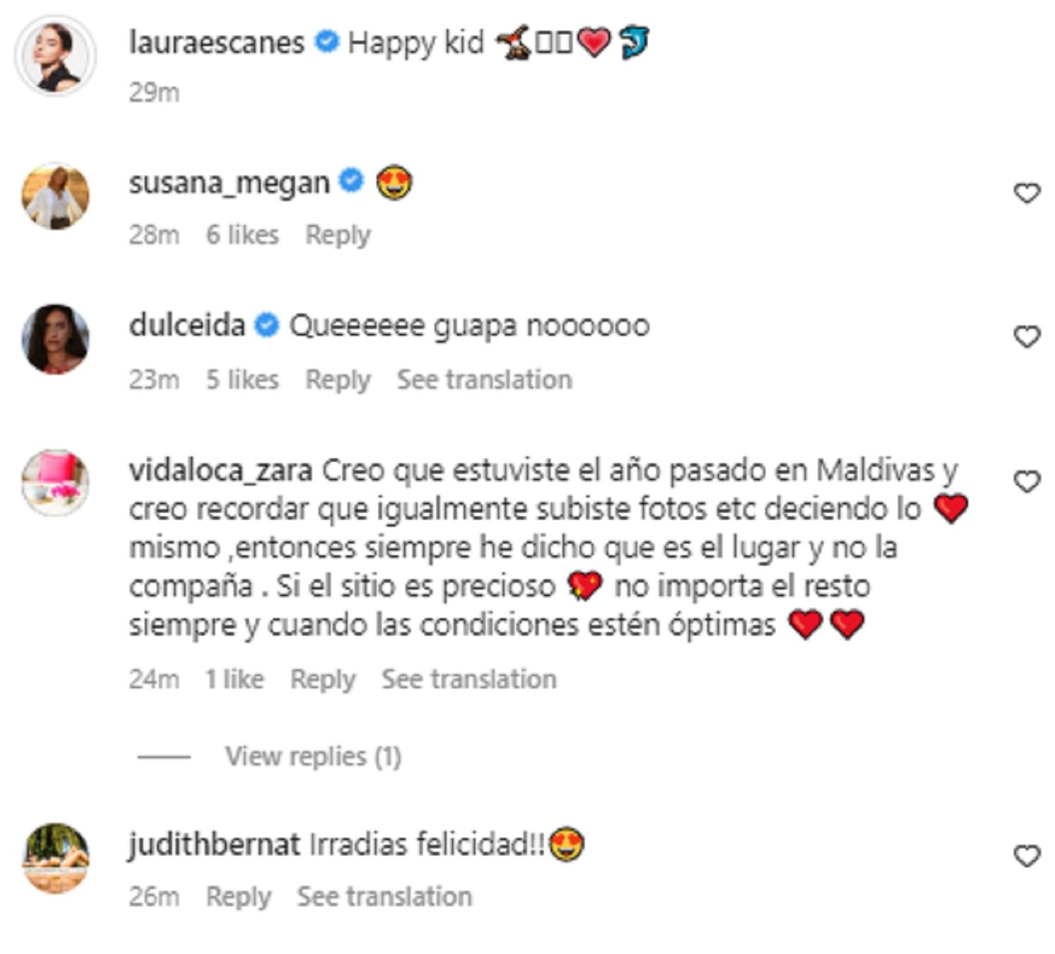 Comentarios post Escanes IG Comentarios post Escanes IG
