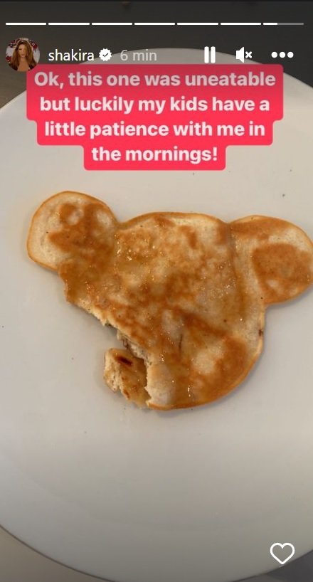 Shakira desayuno Milan Sasha Instagram