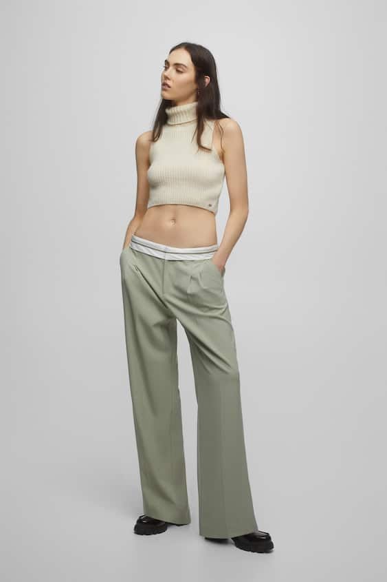 Pantalón de vestir con cintura vuelta1