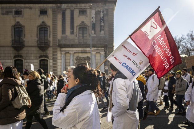 huelga médicos pancarta shakira / Foto: Montse Giralt